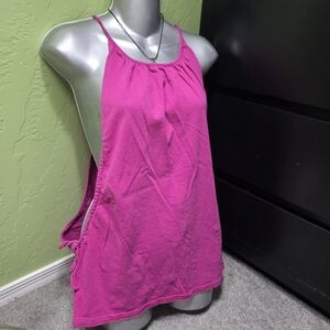 Miley Cyrus Max Azria Breezy Tank Top with Oversize Arm Holes XL Fuschia
